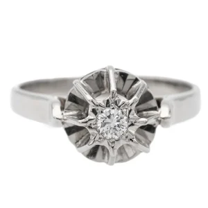 Bague Solitaire Or blanc Diamant