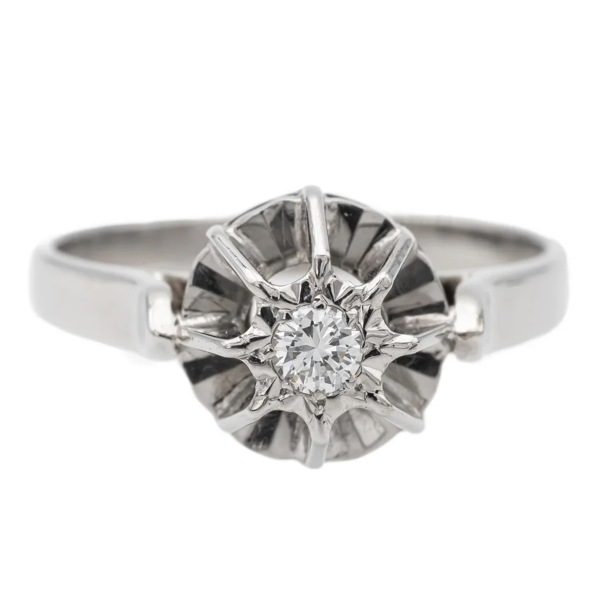 Bague Solitaire Or blanc Diamant