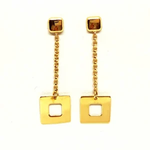 Boucles d'oreilles Carré Or jaune