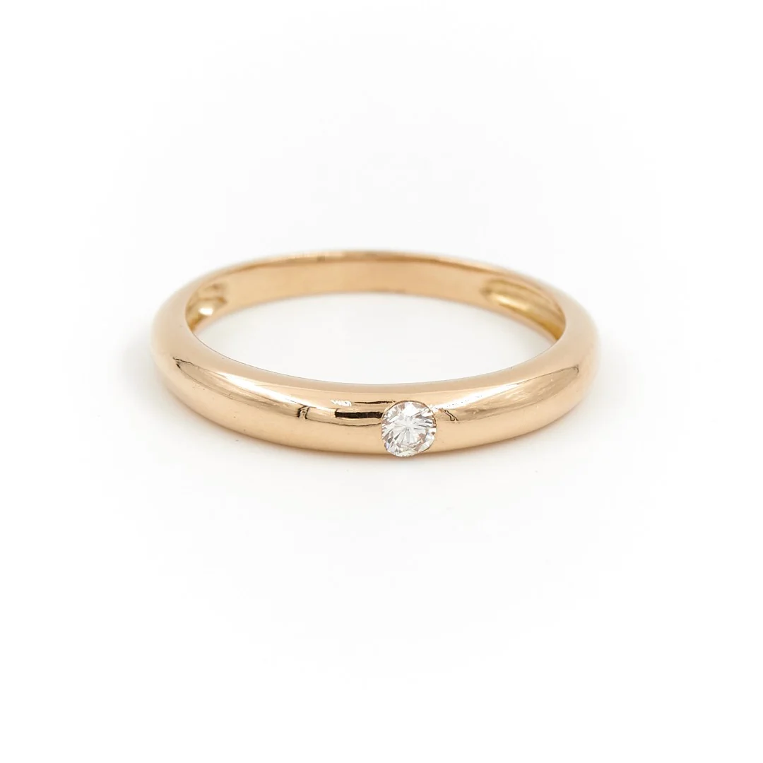 Bague Alliance Or jaune Diamant – Image 2