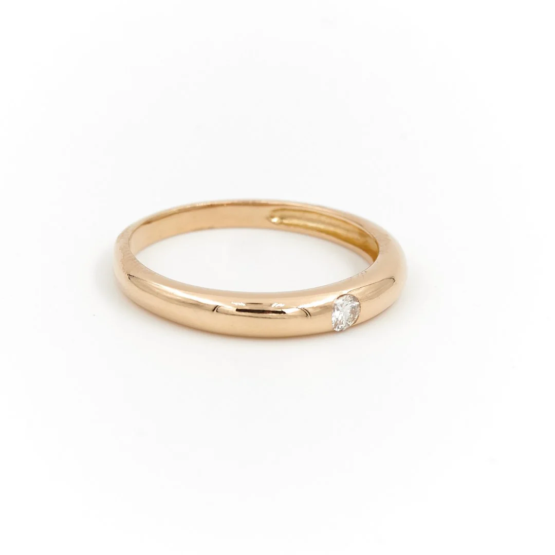 Bague Alliance Or jaune Diamant – Image 6