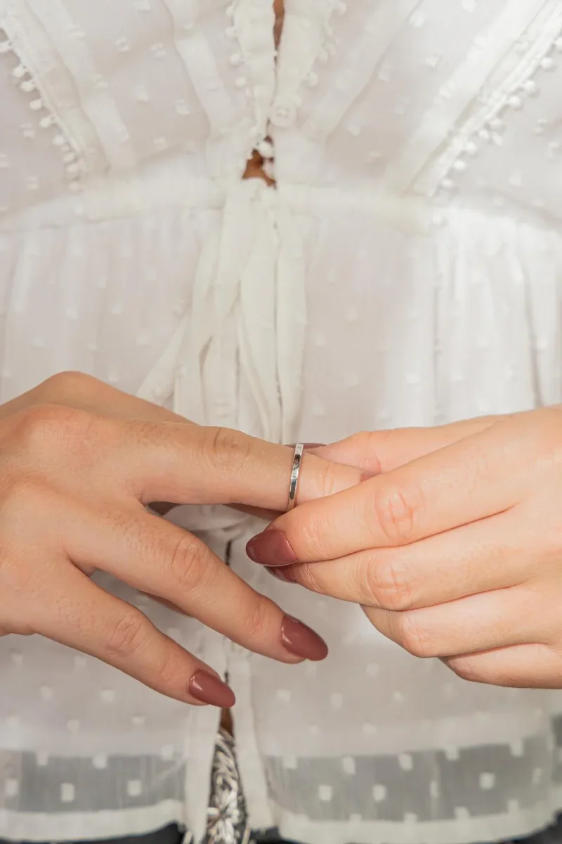 Dinh van Bague Alliance Alliance carrée Or blanc – Image 3