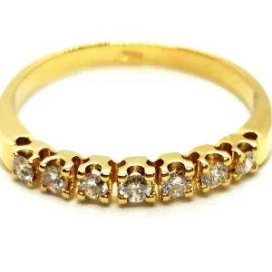 Bague Alliance Or jaune Diamant