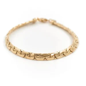 Bracelet Maille haricot Or jaune