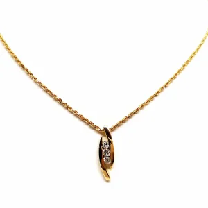 Collier Trilogie Or jaune Diamant