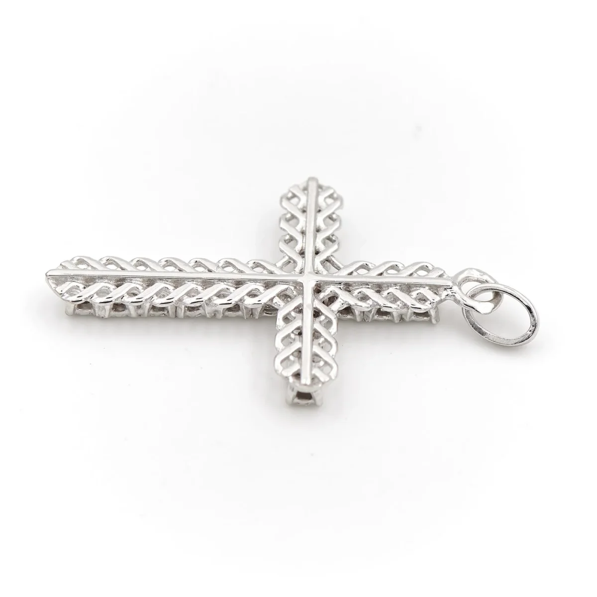 Pendentif Croix Or blanc Diamant – Image 5