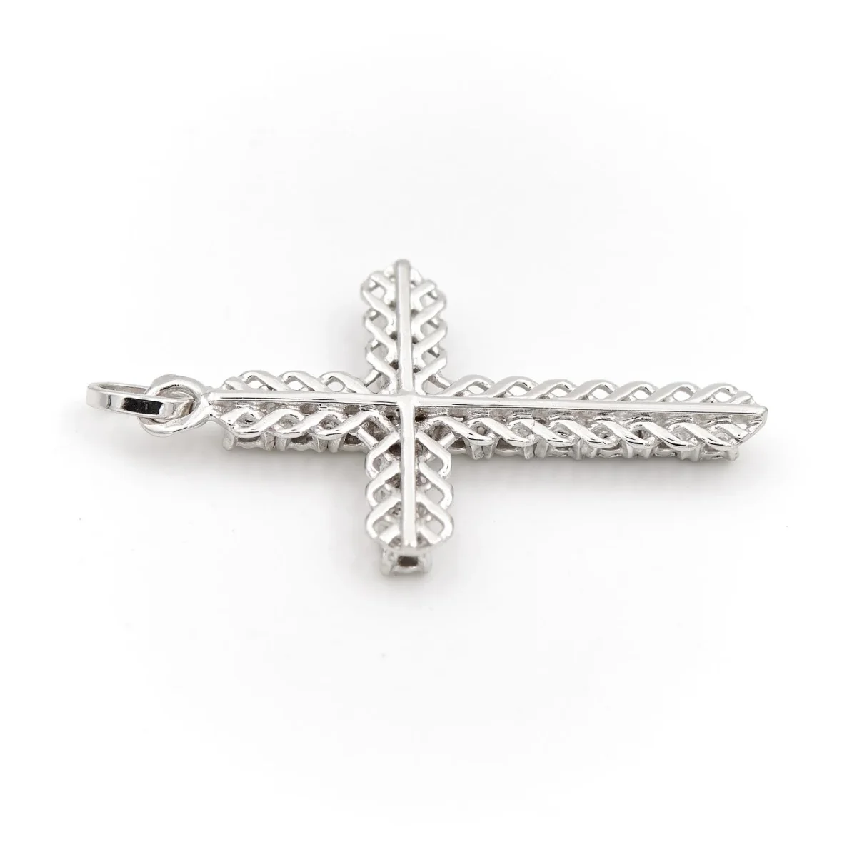Pendentif Croix Or blanc Diamant – Image 6