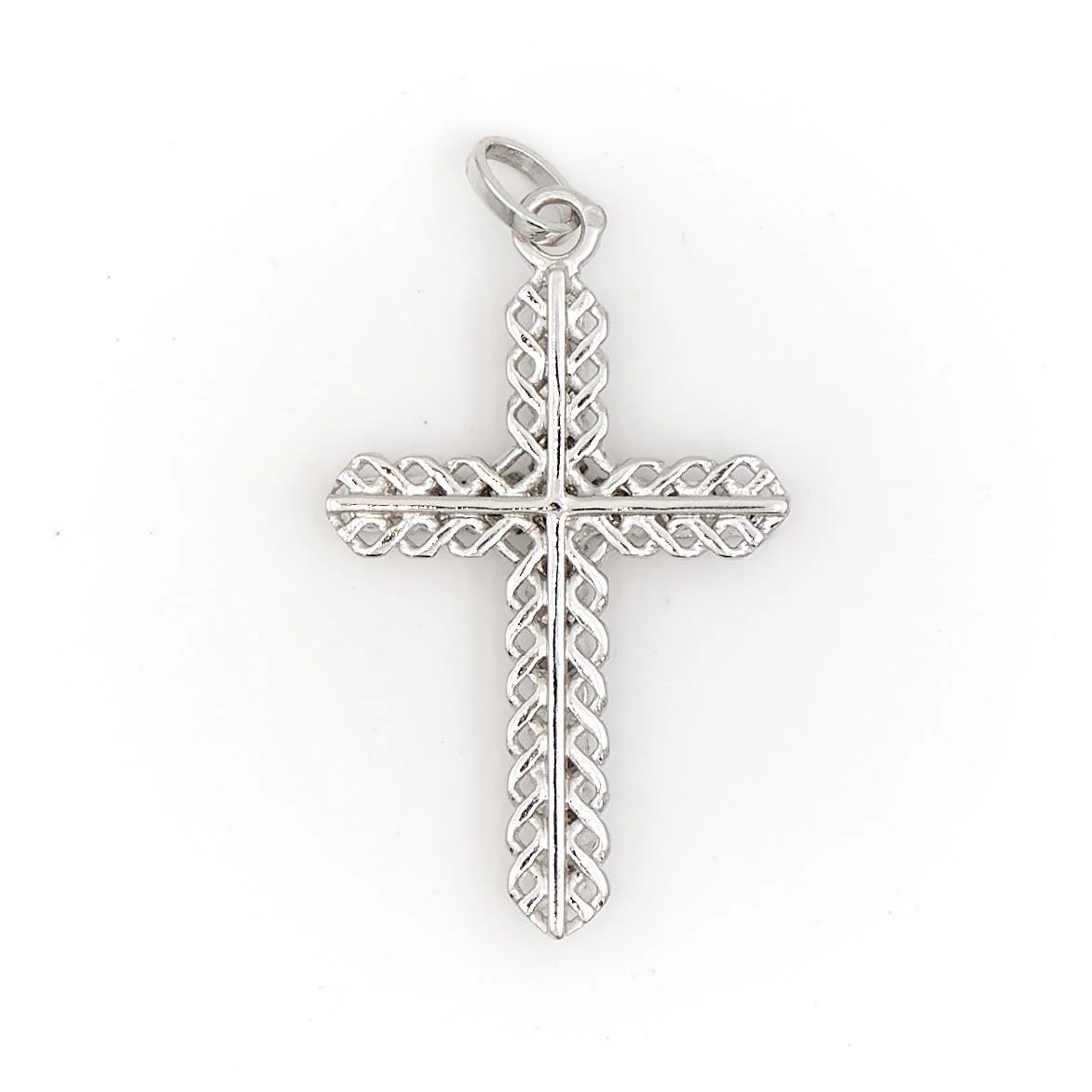 Pendentif Croix Or blanc Diamant – Image 7