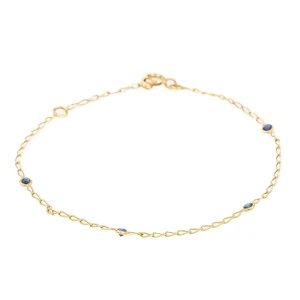 Bracelet Or jaune Saphir