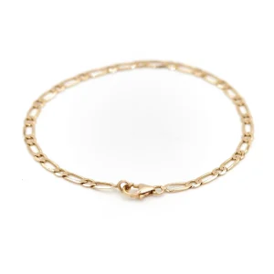 Bracelet Maille alternée Or jaune