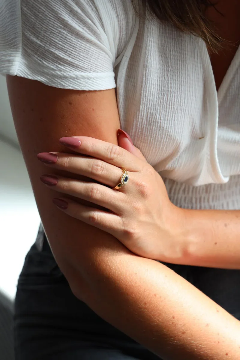 Bague Or jaune Saphir, Diamant – Image 3
