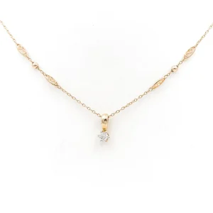 Collier Pendentif Or jaune Diamant