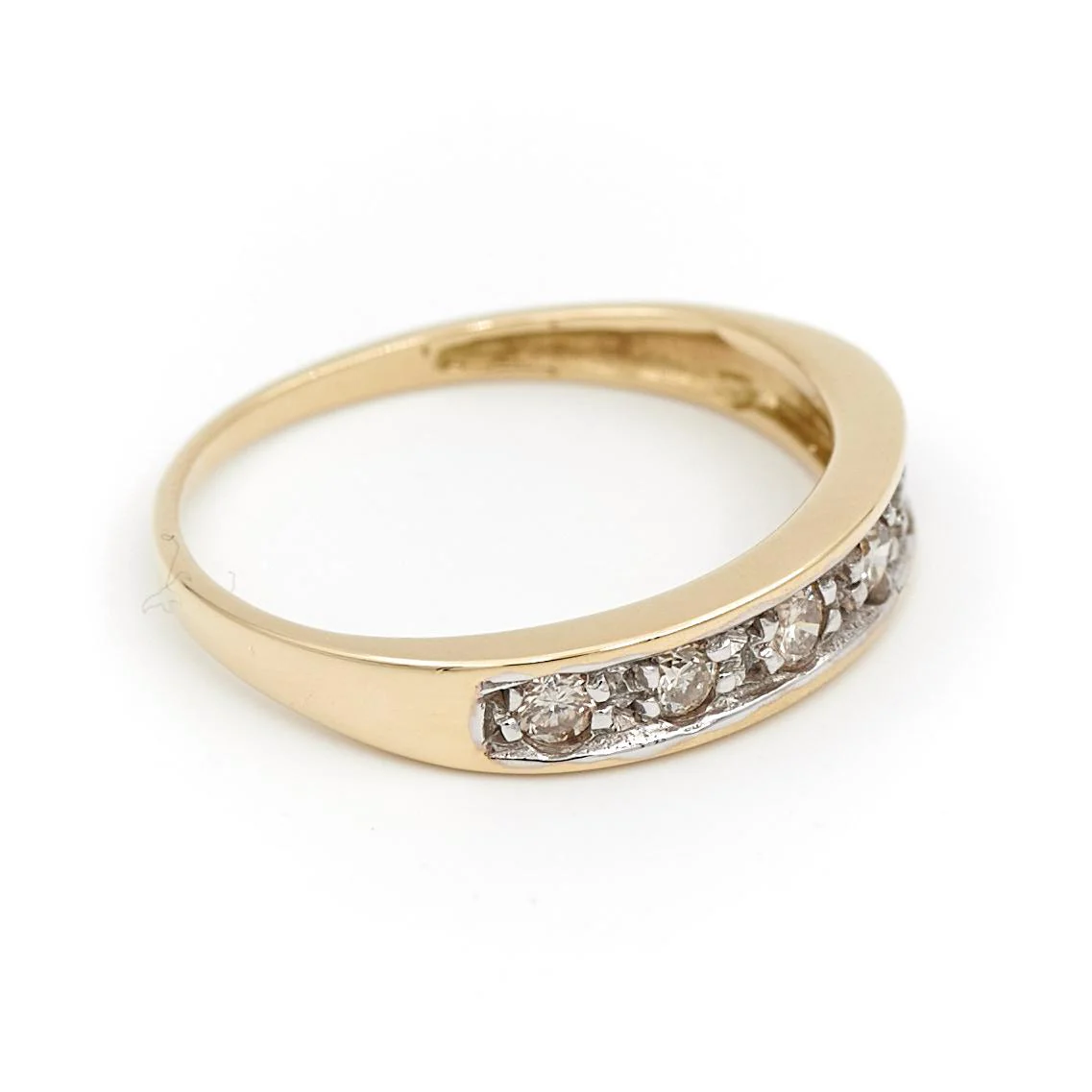 Bague Alliance Or jaune, Or blanc Diamant – Image 6