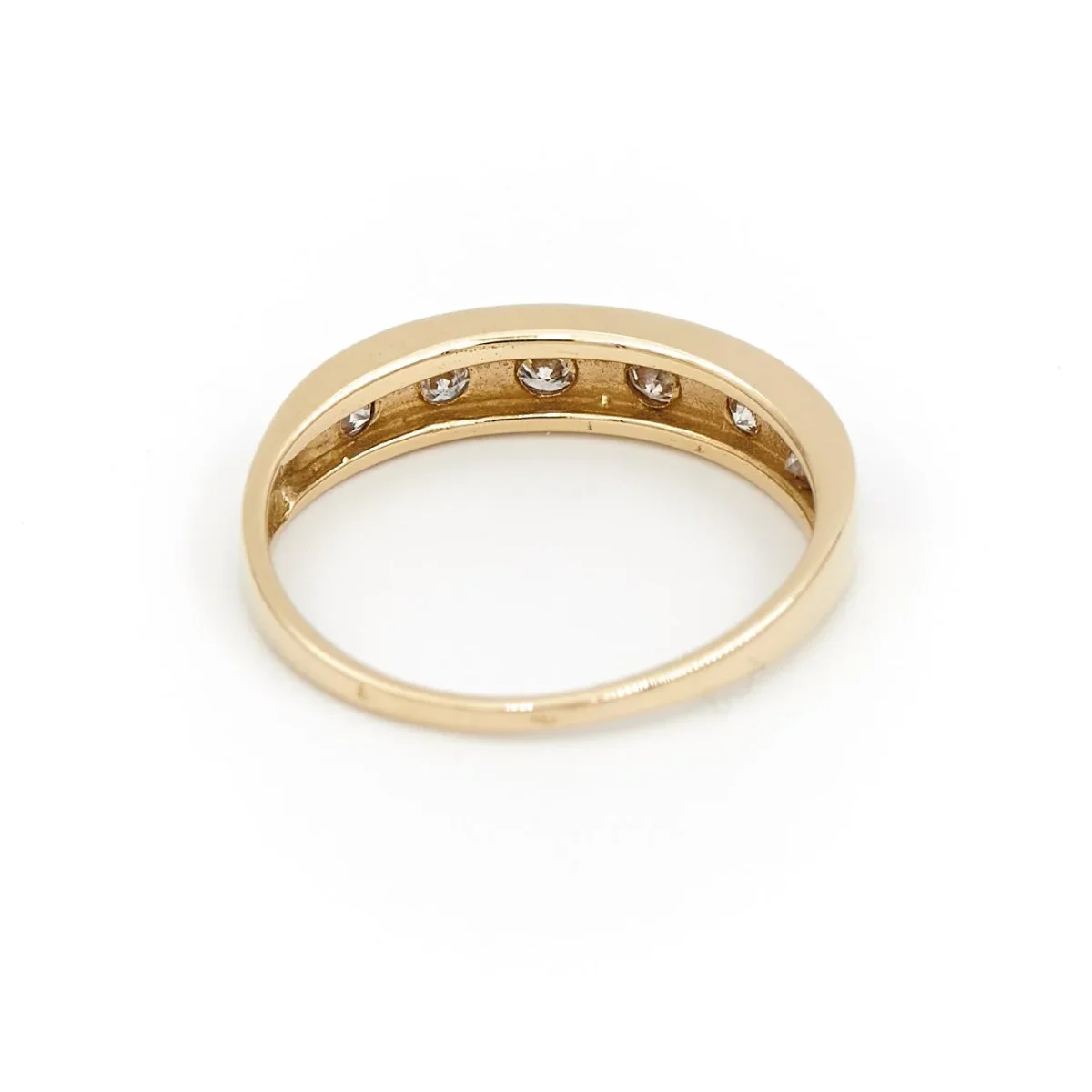 Bague Alliance Or jaune, Or blanc Diamant – Image 7