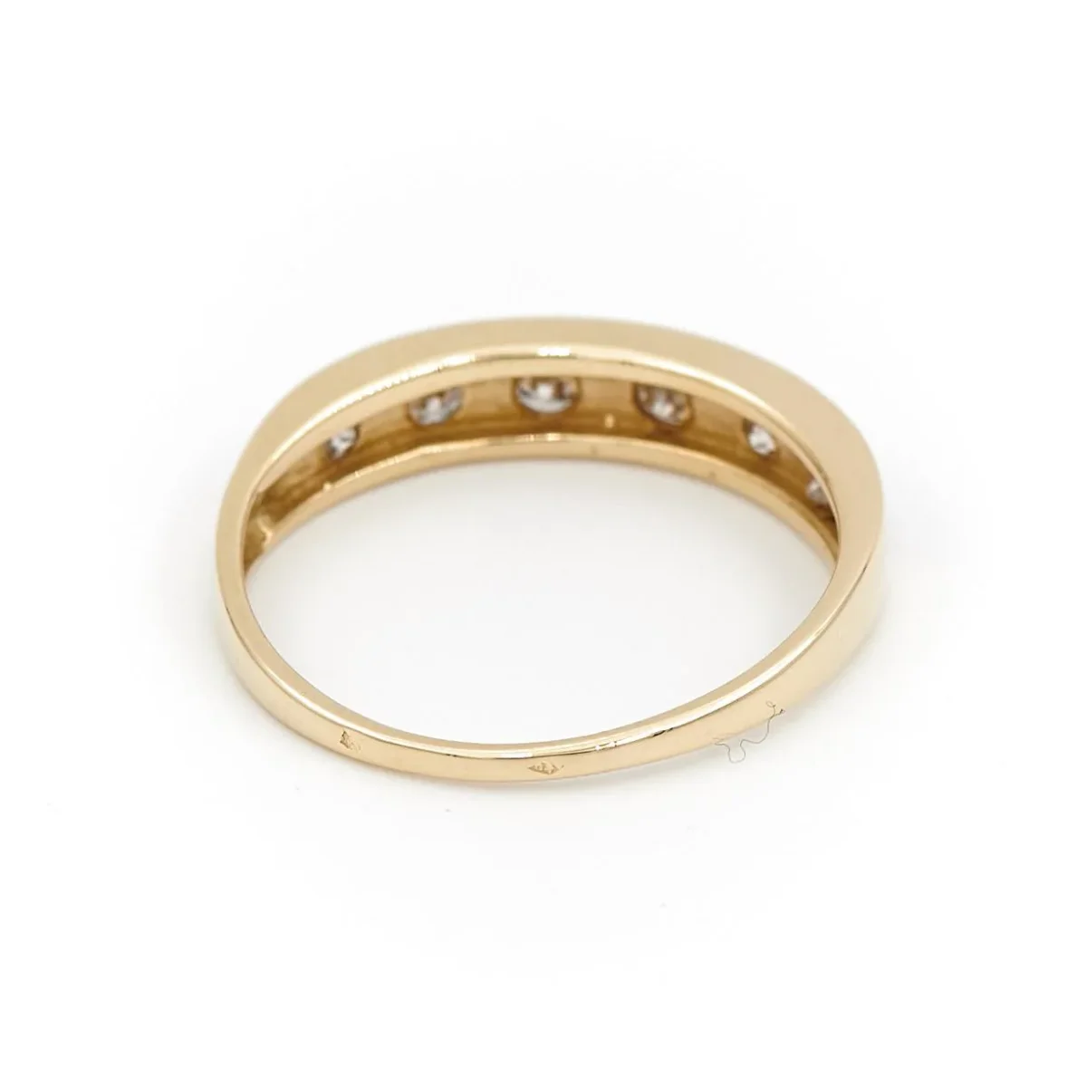 Bague Alliance Or jaune, Or blanc Diamant – Image 8