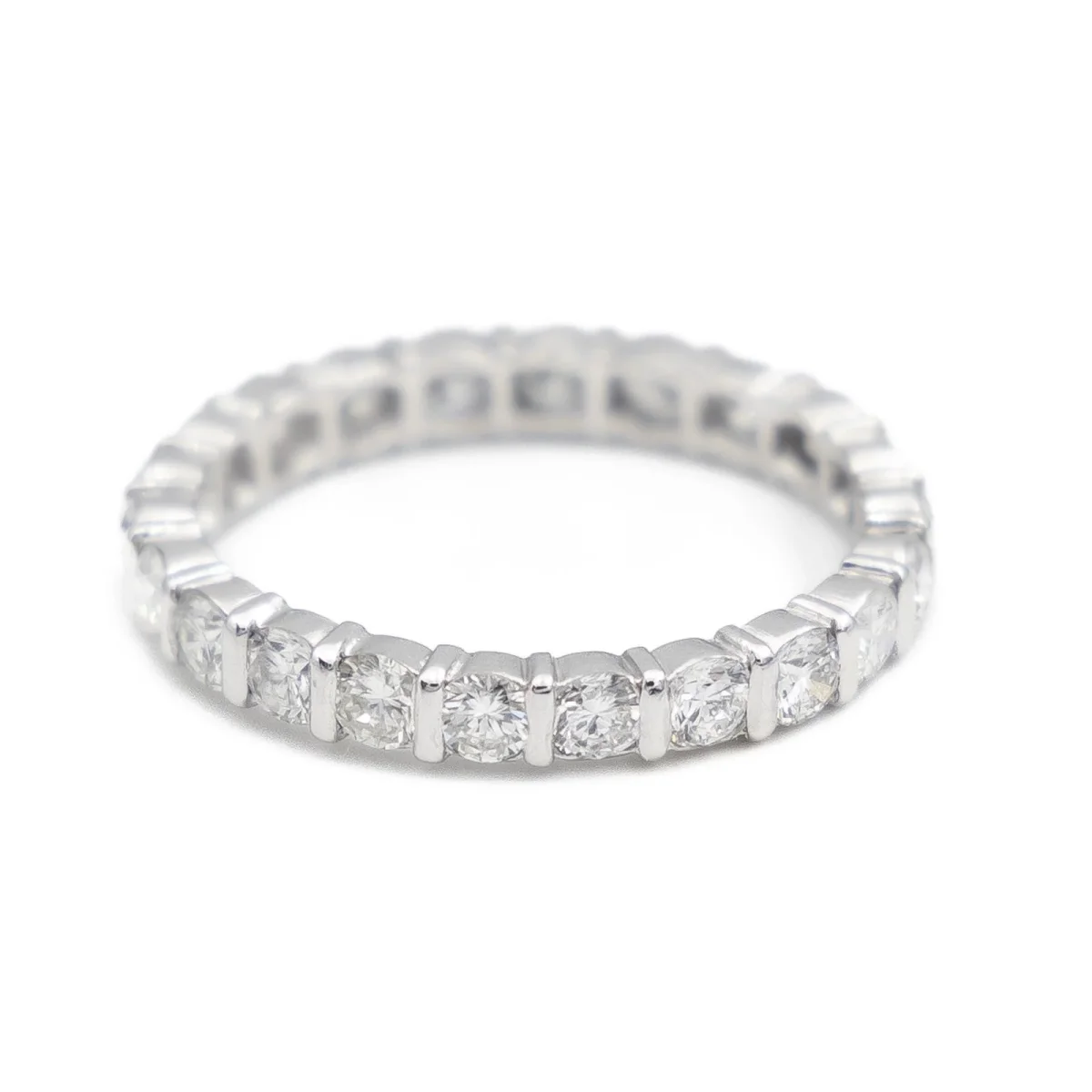 Bague Alliance américaine Platine Diamant