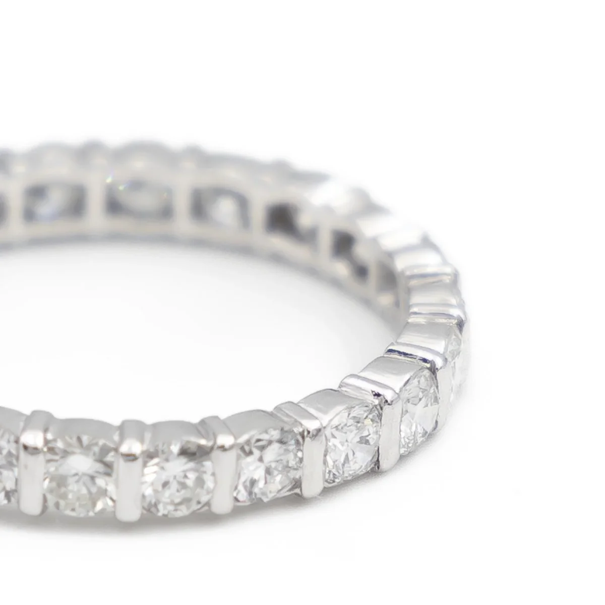 Bague Alliance américaine Platine Diamant – Image 7