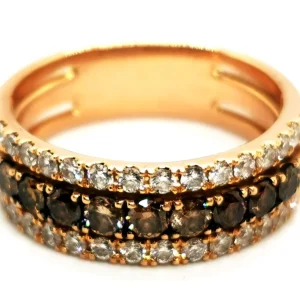 Bague Or rose Diamant brun, Diamant
