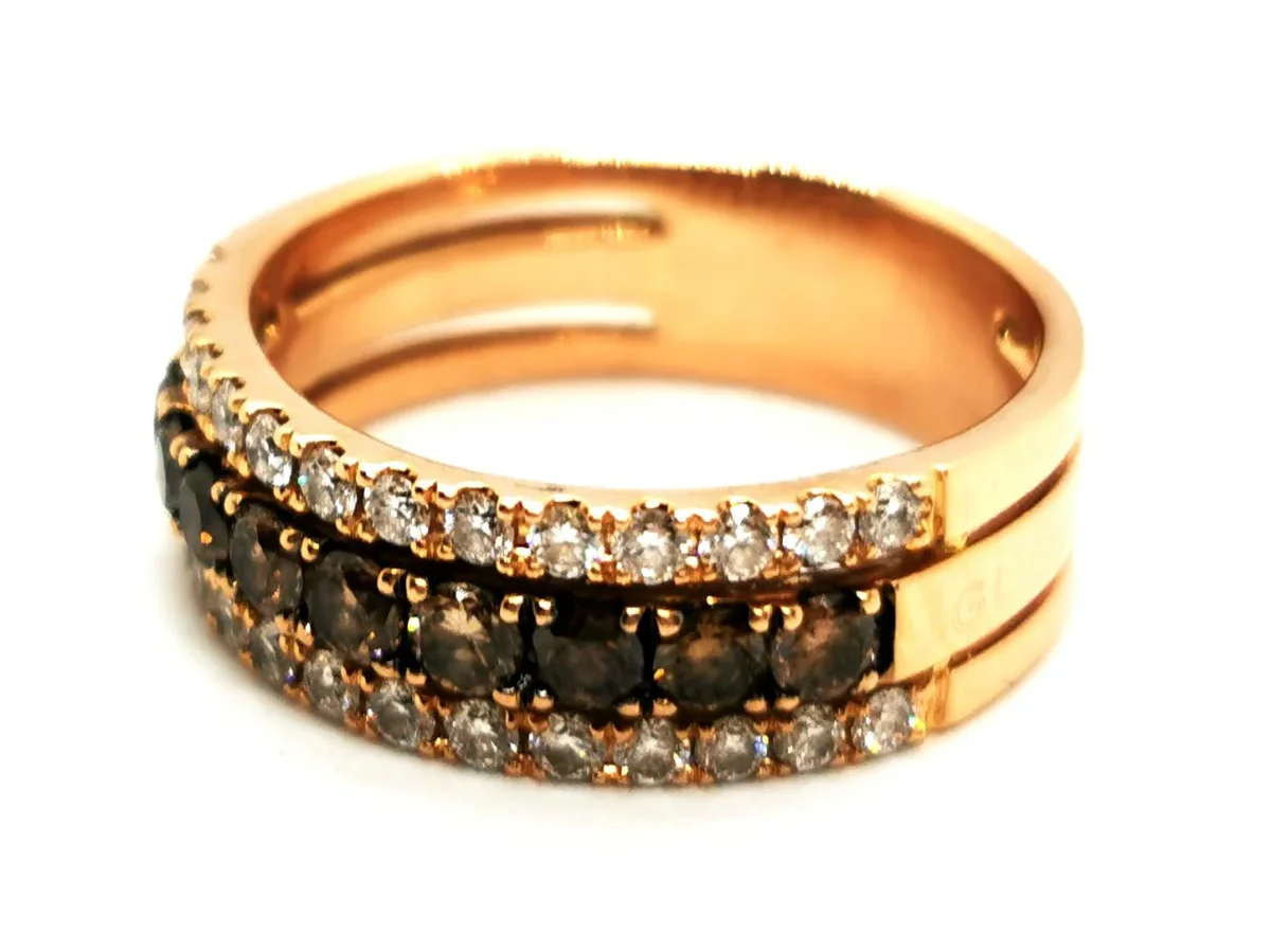Bague Or rose Diamant brun, Diamant – Image 4