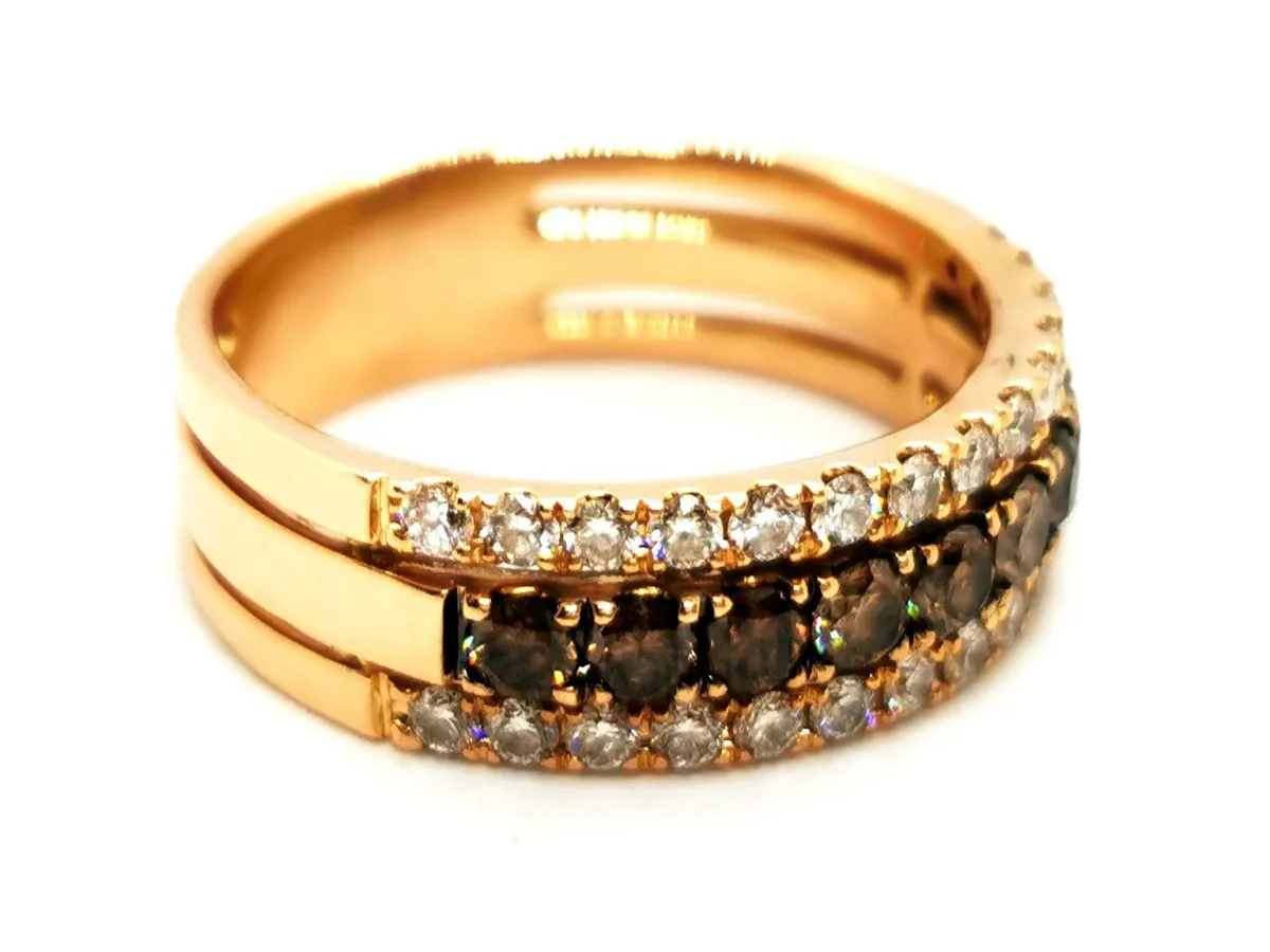 Bague Or rose Diamant brun, Diamant – Image 7