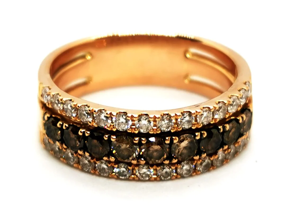 Bague Or rose Diamant brun, Diamant – Image 8