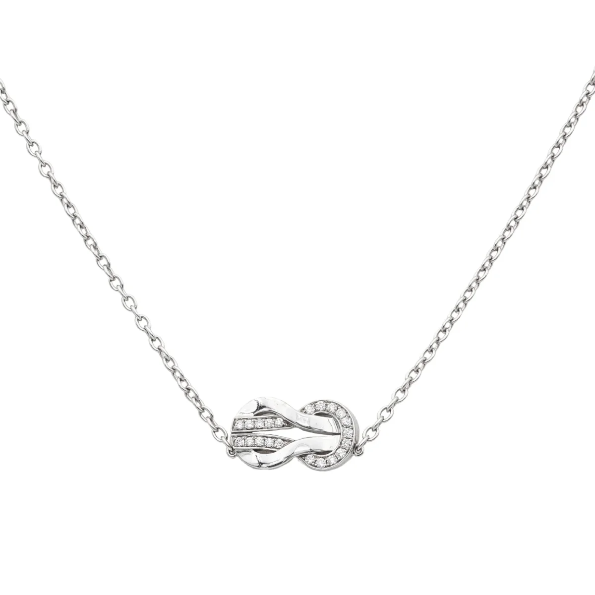Fred Collier Pendentif Chance infinie Or blanc Diamant – Image 6