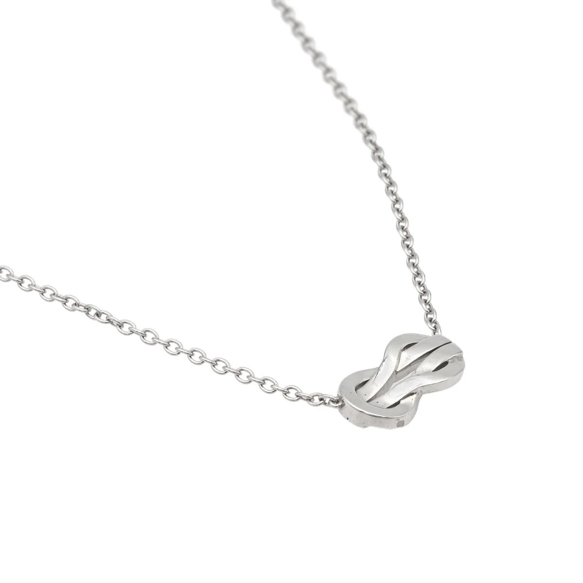 Fred Collier Pendentif Chance infinie Or blanc Diamant – Image 7
