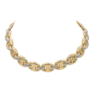 Collier Ras de cou Or jaune, Or blanc