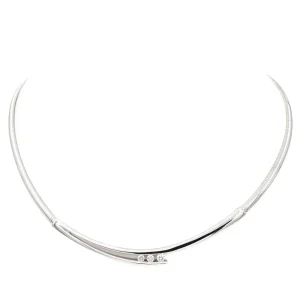 Collier Trilogie Or blanc Diamant