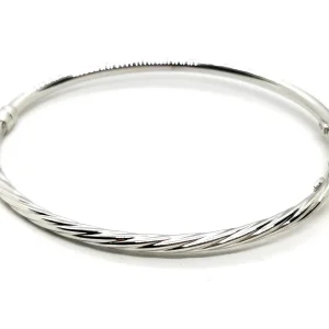 Bracelet Jonc Or blanc