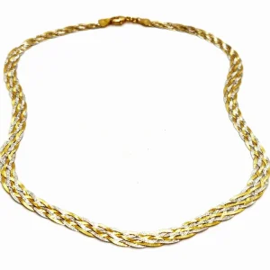 Collier Ras de cou Or jaune, Or blanc