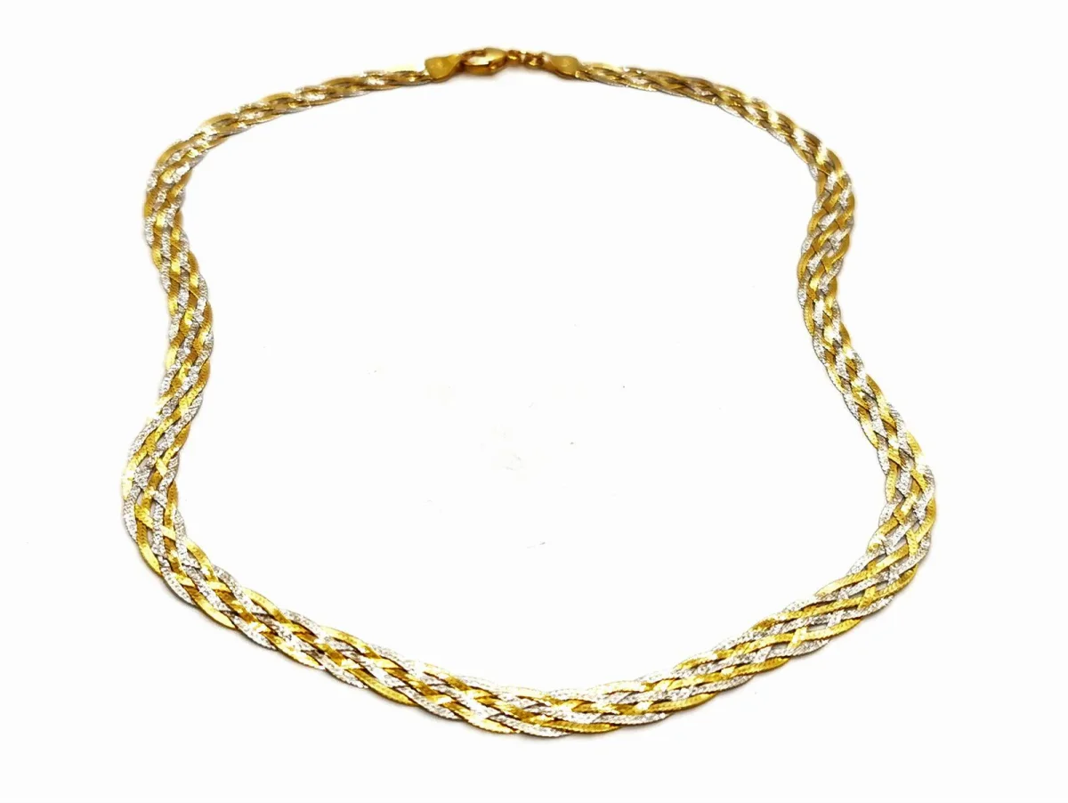 Collier Ras de cou Or jaune, Or blanc – Image 2