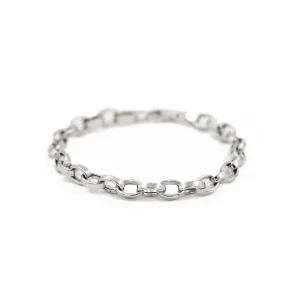 Bracelet Gourmette Or blanc