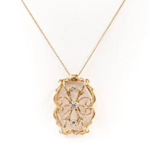 Collier Pendentif Or jaune Diamant