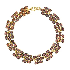 Bracelet Or jaune Grenat