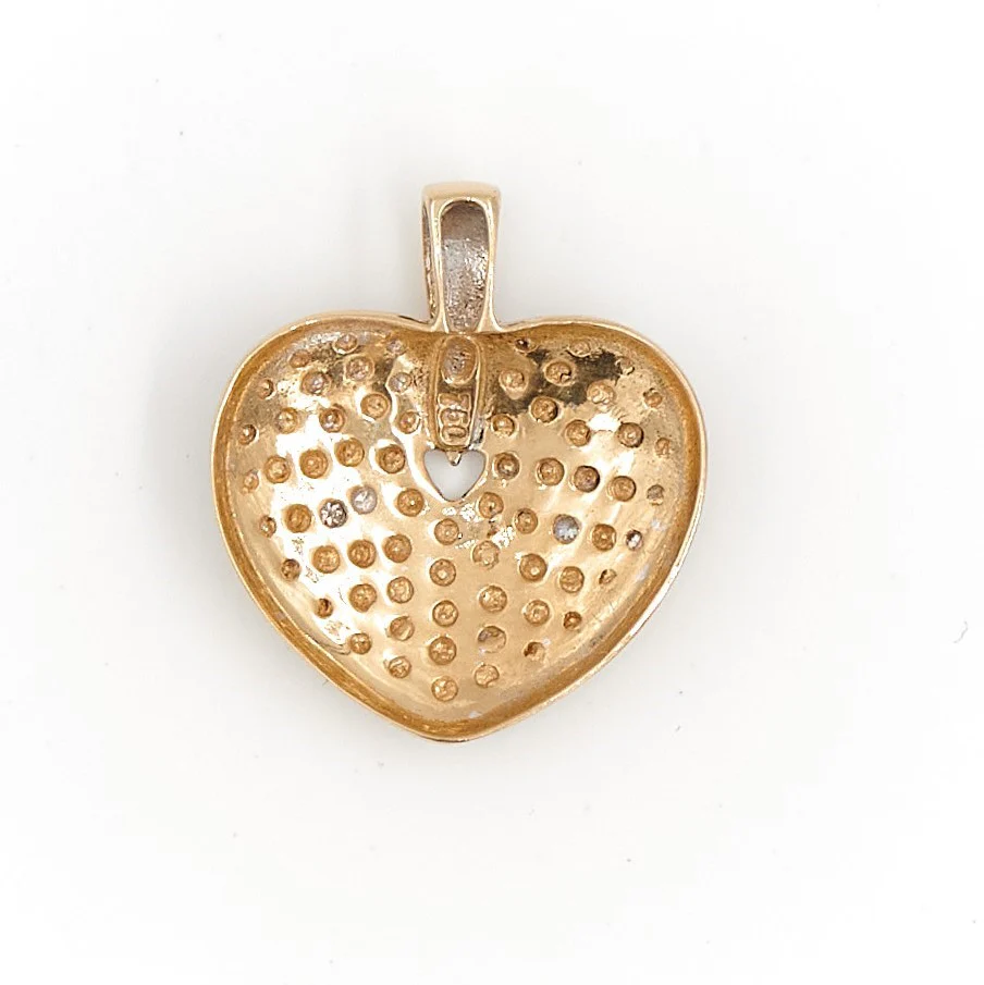 Pendentif Coeur Or jaune, Or blanc Diamant – Image 6