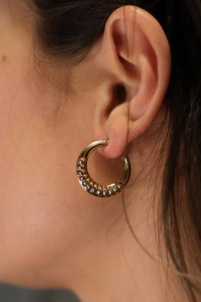 Boucles d'oreilles Créoles Or jaune – Image 3