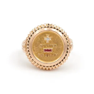 Augis Bague Or jaune Rubis, Diamant
