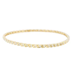 Bracelet Jonc Or jaune Diamant
