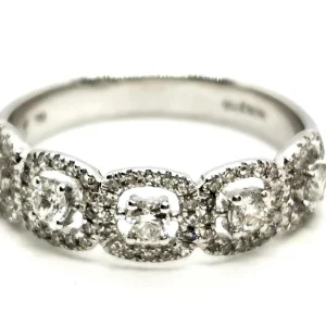 Bague Alliance Or blanc Diamant