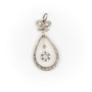 Pendentif Art Nouveau Or jaune, Or blanc Diamant
