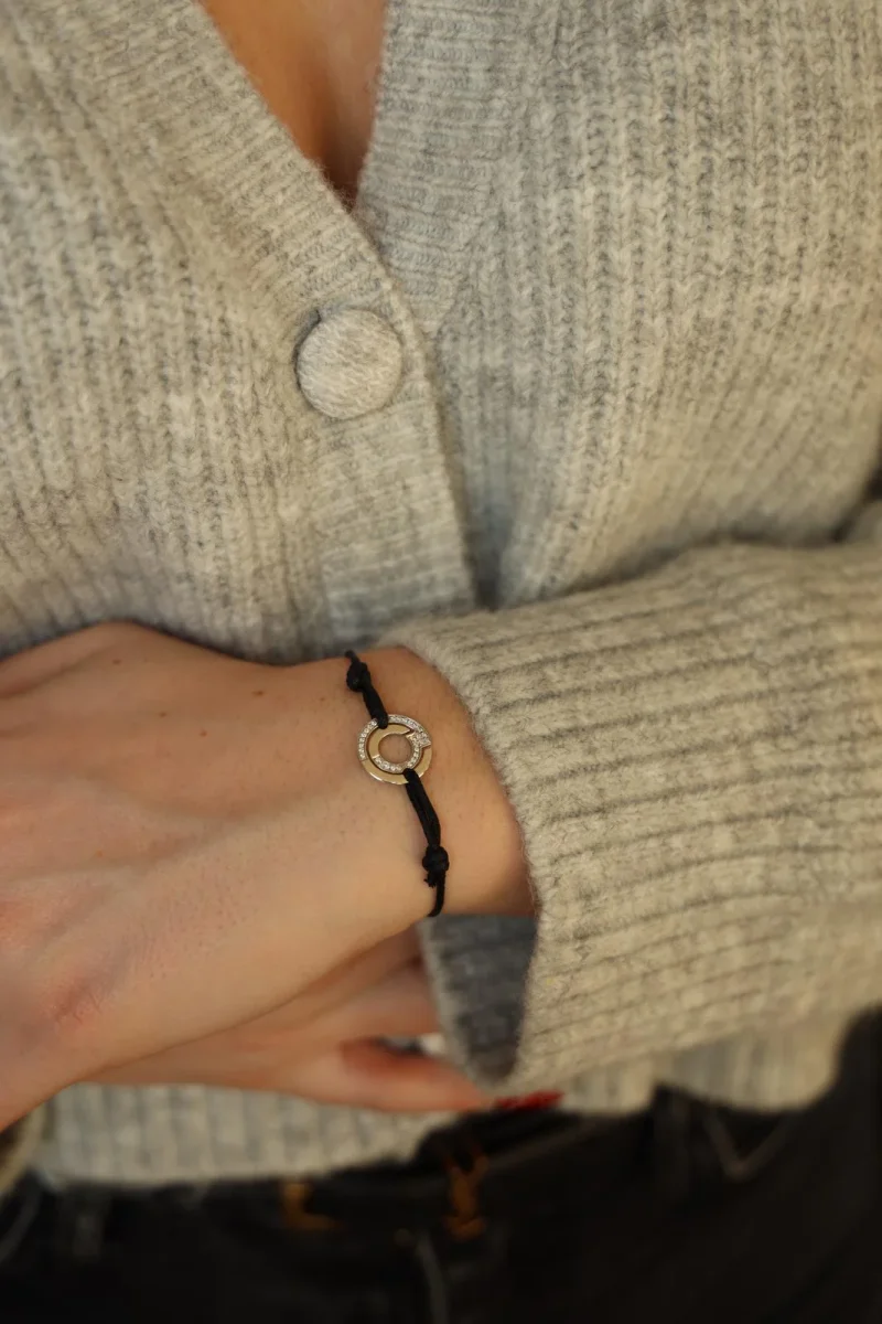 Dinh van Bracelet Cordon Seventies Or blanc Diamant – Image 3