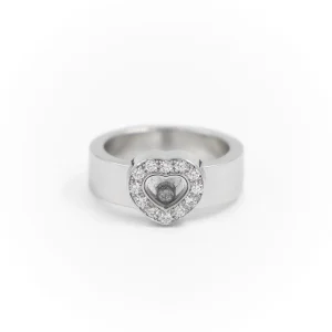 Chopard Bague Happy diamond Or blanc Diamant