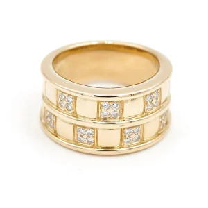 Bague Bandeau Or jaune Diamant