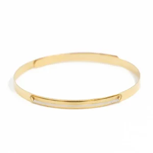 Bracelet Jonc ouvert Or jaune, Or blanc