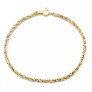 Bracelet Maille torsadée Or jaune, Or blanc