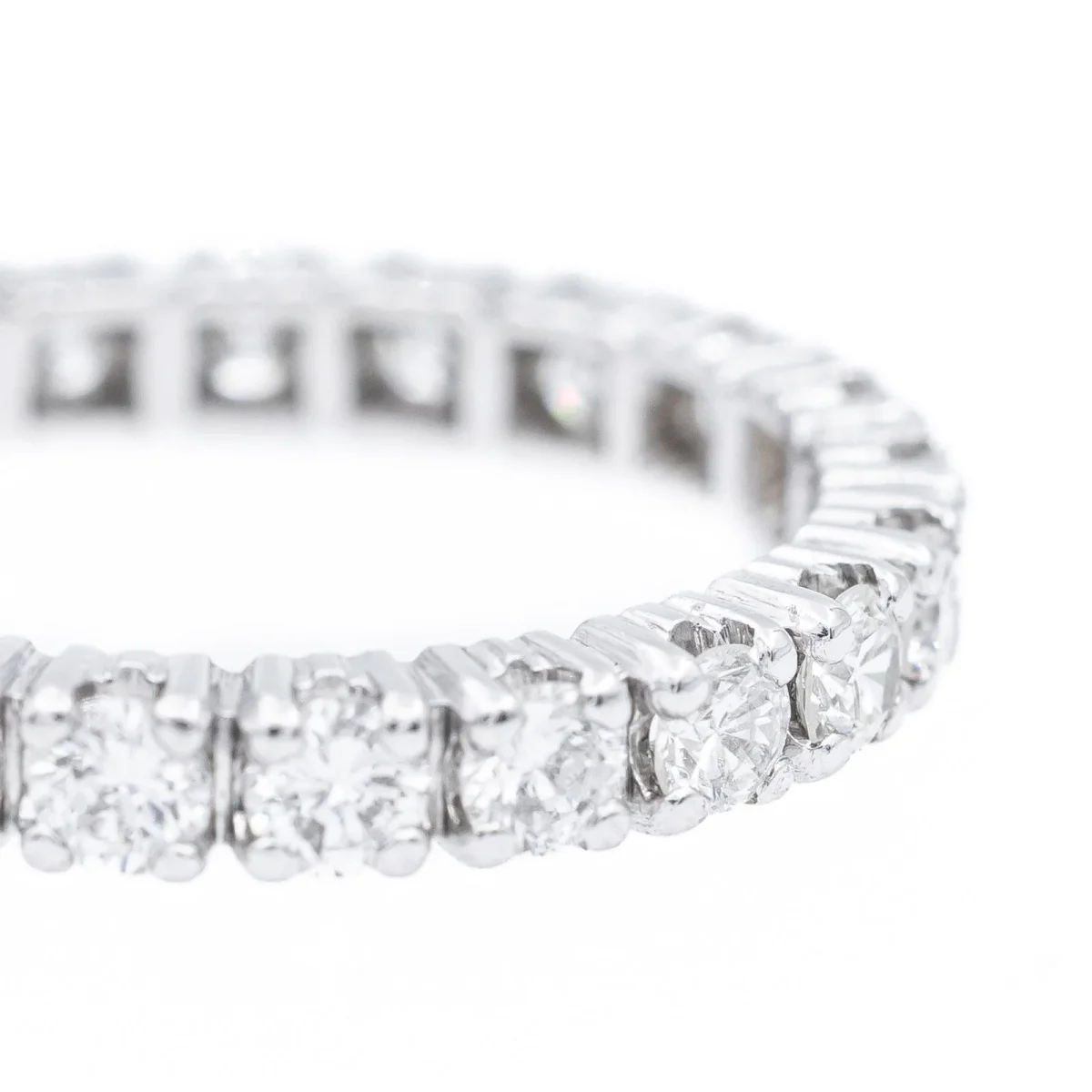 Bague Alliance américaine Or blanc Diamant – Image 5