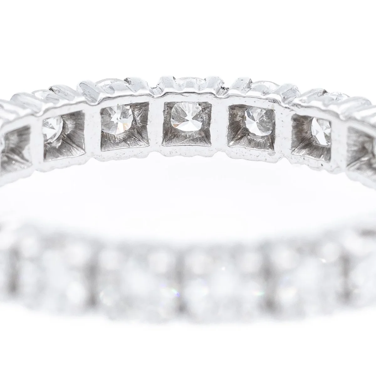 Bague Alliance américaine Or blanc Diamant – Image 6