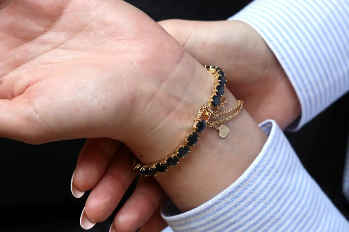 Bracelet Or jaune Saphir – Image 9