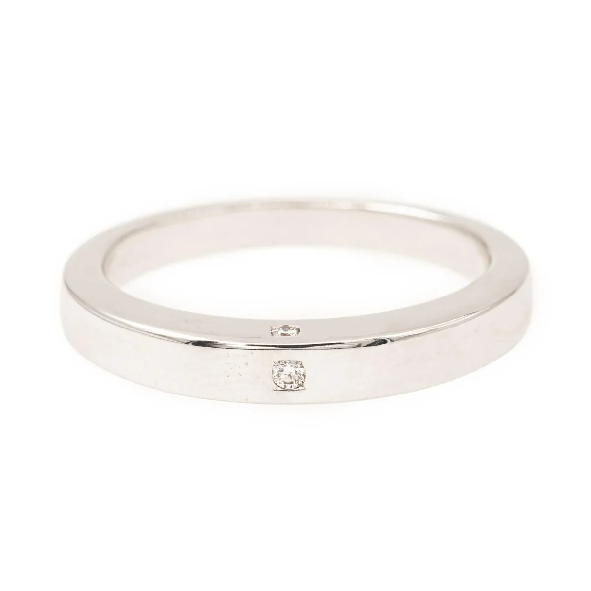 Bague Alliance Or blanc Diamant – Image 2
